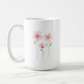 繊細な水彩の野の花 コーヒーマグカップ (左)