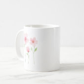 繊細な水彩の野の花 コーヒーマグカップ (正面左)