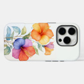 繊細な水彩ハイビスカスブーケ Case-Mate iPhoneケース (裏面 (横))