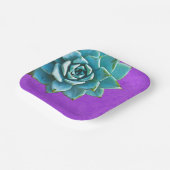 繊細な水彩パープルレース ペーパープレート (傾斜あり)