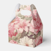 繊細な水彩ピンクのバラ&リンゴの花 フェイバーボックス (裏面サイド)