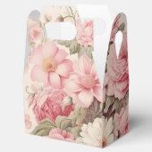 繊細な水彩ピンクのバラ&リンゴの花 フェイバーボックス (オープン)