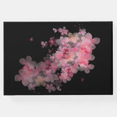 繊細な水彩ピンクの花  ゲストブック (裏面)