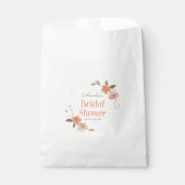 繊細な水彩フローラオレンジブライダルシャワー フェイバーバッグ (正面)