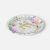 繊細な水彩フローラハッピーマザーズの日 ペーパープレート (アングル)