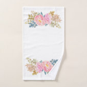 繊細な水彩フローラバスタオルセット バスタオルセット (ハンドタオル)