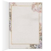 繊細な水彩フローラ結婚の感謝 (内側 (右))