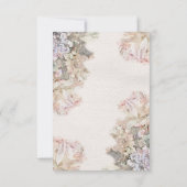 繊細な水彩フローラ結婚式招待状RSVP 出欠カード (裏面)