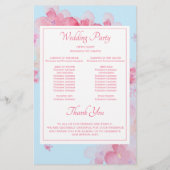 繊細な水彩フローラ結婚式 プログラム (裏面)