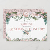 繊細な水彩フローラ開花 招待状 (正面/裏面)