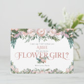 繊細な水彩フローラ開花 招待状 (スタンド正面)