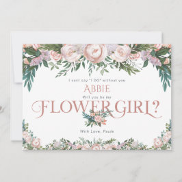 繊細な水彩フローラ開花 招待状