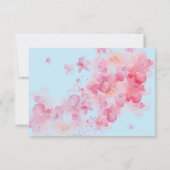 繊細な水彩フローラ 出欠カード (裏面)