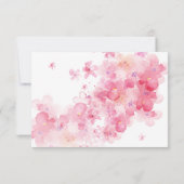 繊細な水彩フローラ 出欠カード (裏面)