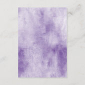 繊細な水彩ラベンダーパープル花模様 エンクロージャーカード (裏面)