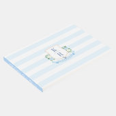 繊細な水彩沿岸モノグラム結婚ズ ゲストブック (コーナー)