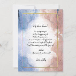 繊細な水彩画が私の花嫁のメイドになる 招待状