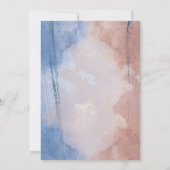 繊細な水彩画が私の花嫁のメイドになる 招待状 (裏面)