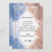 繊細な水彩画が私の花嫁のメイドになる 招待状 (正面/裏面)