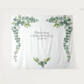 繊細な水彩画のユーカリの少女の洗礼式小道具 タペストリー (正面(横))