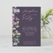 繊細な水彩画のワイルドフラワー 60歳の誕生日 招待状 (スタンド正面)