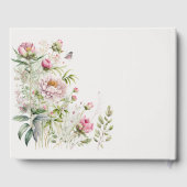 繊細な水彩画の野生の花のゲストブック ゲストブック (裏面)