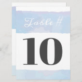 繊細な水彩画 バット・ミッツヴァ テーブル席 案内カード 招待状 (正面/裏面)