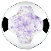 繊細な水彩紫色の花 サッカーボール (回転)