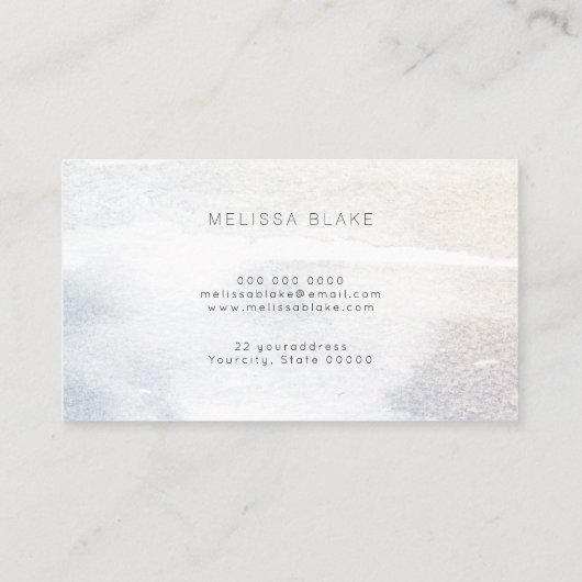 繊細な水彩背景 名刺 (裏面)