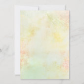 繊細な水彩花のウェディング - オプション2 招待状 (裏面)