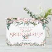 繊細な水彩花の開花 招待状 (スタンド正面)