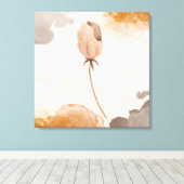 繊細な水彩花イラストレーション キャンバスプリント (インサイチュ (ウッドフロア))
