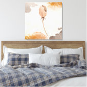 繊細な水彩花イラストレーション キャンバスプリント (インサイチュ (寝室))