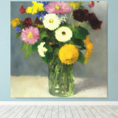 繊細な水彩花束芸術 キャンバスプリント (インサイチュ (ウッドフロア))