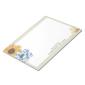 繊細な水彩花模様  から  のデスク ノートパッド (アングル)