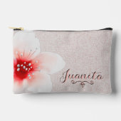 繊細な水彩花 アクセサリーポーチ (正面)