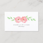 繊細な水彩花 名刺 (正面)