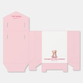 繊細な水色のクマと弓の好意ボックス フェイバーボックス (見開き)