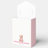 繊細な水色のクマと弓の好意ボックス フェイバーボックス (見開き)