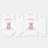 繊細な水色のクマと弓の好意ボックス フェイバーボックス (見開き)