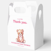 繊細な水色のクマと弓の好意ボックス フェイバーボックス (見開き)