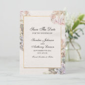 繊細な水色のフローラ日付を保存 セーブザデート (スタンド正面)