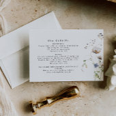 繊細な水色のフローラ結婚の詳細 エンクロージャーカード