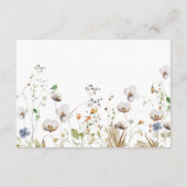 繊細な水色のフローラ結婚の詳細 エンクロージャーカード (裏面)