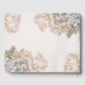 繊細な水色のフローラ結婚の ゲストブック (裏面)