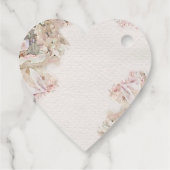 繊細な水色のフローラ結婚の フェイバータグ (裏面)