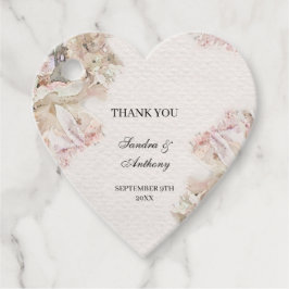 繊細な水色のフローラ結婚の フェイバータグ