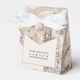 繊細な水色のフローラ結婚の フェイバーボックス