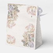 繊細な水色のフローラ結婚の フェイバーボックス (裏面サイド)