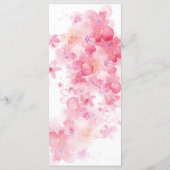 繊細な水色のフローラ結婚の メニュー (裏面)